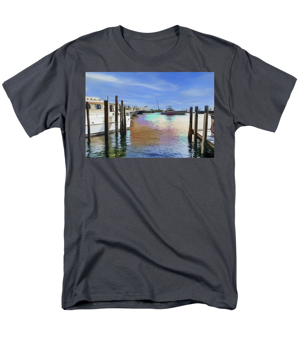Beach ocean coast Fishing Boats Waiting 327 T-Shirt by Dan Carmichael -  Pixels
