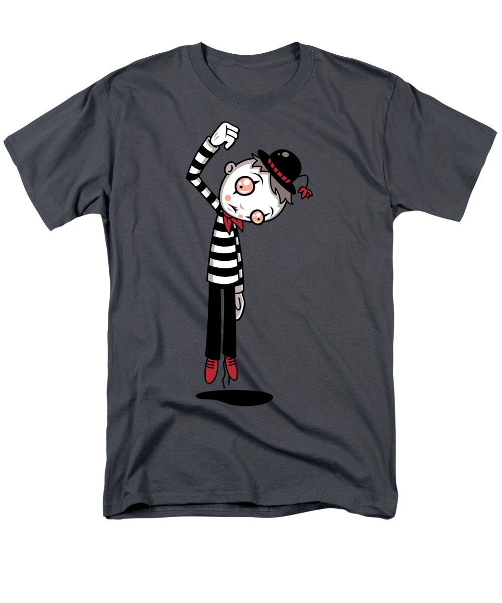 Mime Men's T-Shirt (Regular Fit) featuring the digital art Bestest Mime Ever by John Schwegel
