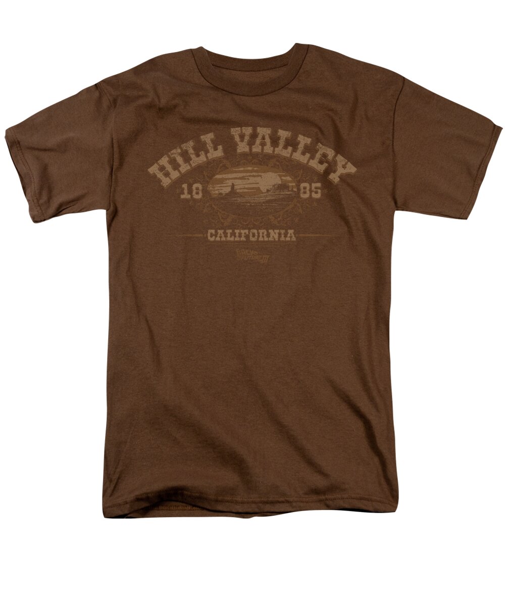 Back To The Future Iii Men's T-Shirt (Regular Fit) featuring the digital art Back To The Future IIi - Hill Valley 1855 by Brand A