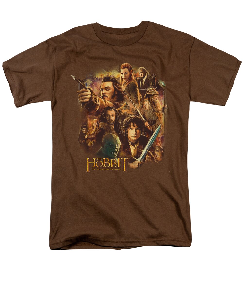 The Hobbit Men's T-Shirt (Regular Fit) featuring the digital art Hobbit - Middle Earth Group by Brand A