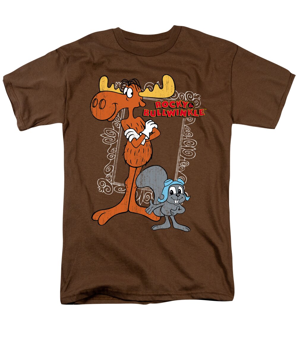  Men's T-Shirt (Regular Fit) featuring the digital art Rocky And Bullwinkle - Best Chums by Brand A