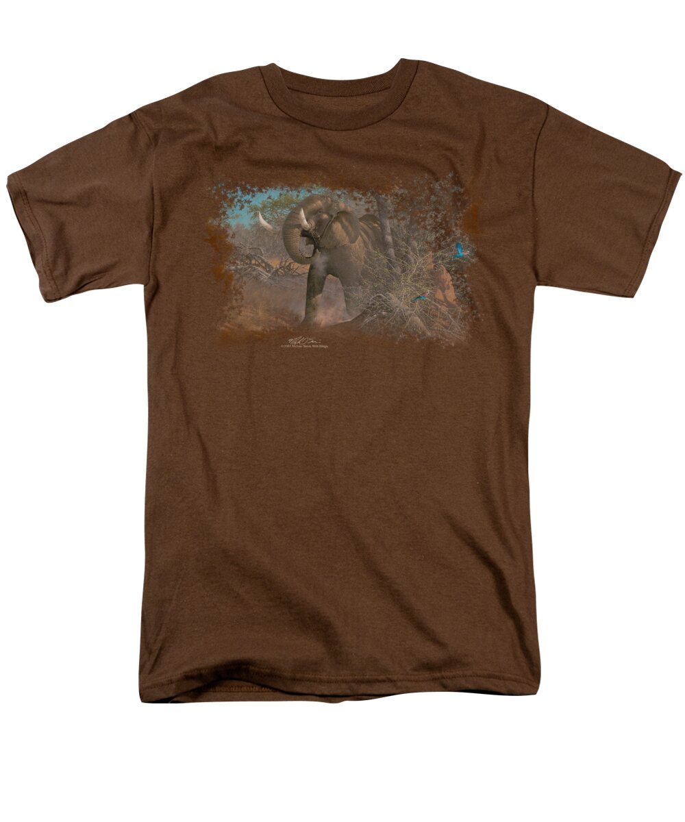 Wildlife Men's T-Shirt (Regular Fit) featuring the digital art Wildlife - Rolling Thunder by Brand A