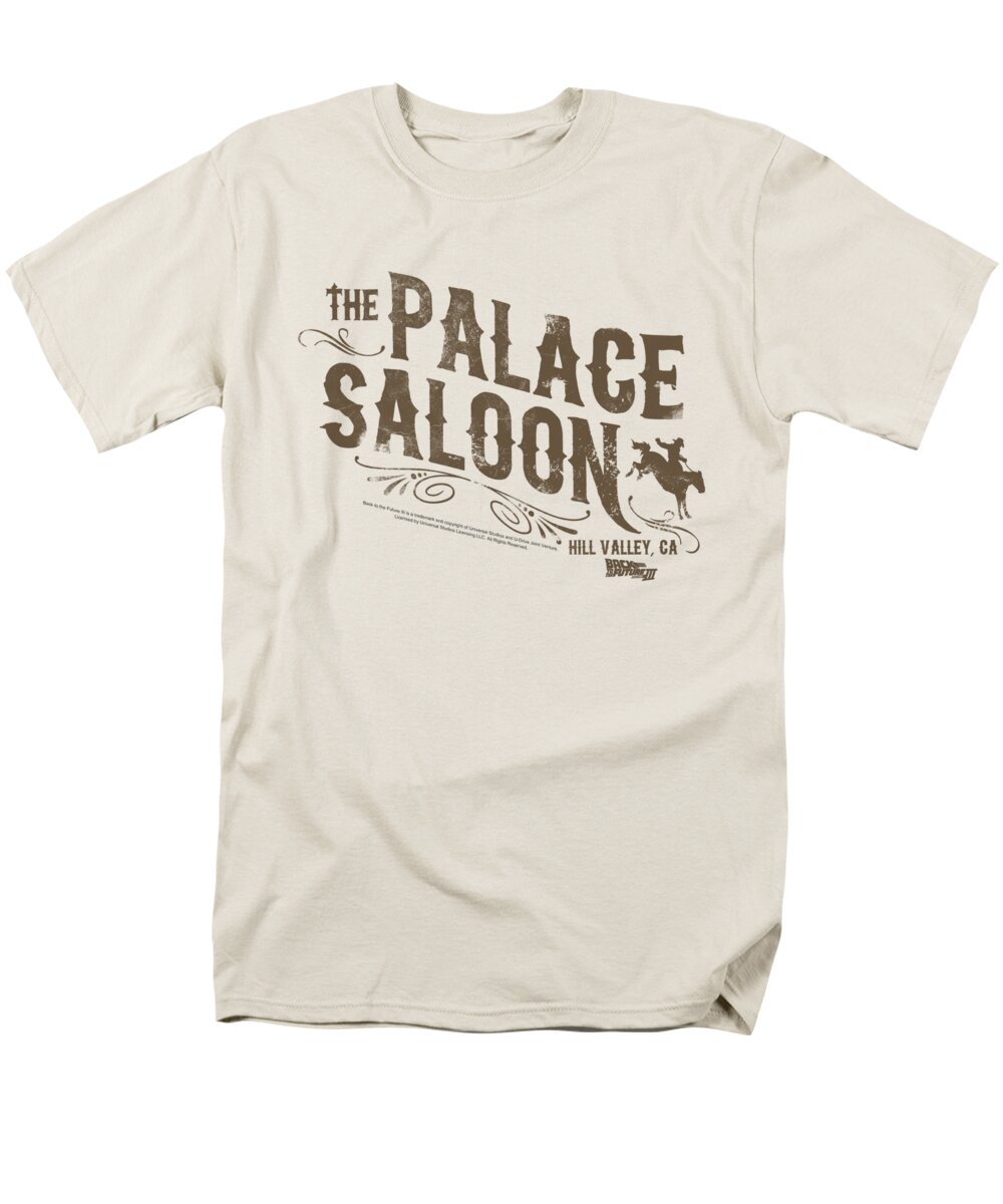 Back To The Future Iii Men's T-Shirt (Regular Fit) featuring the digital art Back To The Future IIi - Palace Saloon by Brand A