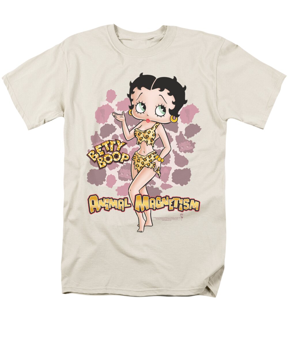 Betty Boop Men's T-Shirt (Regular Fit) featuring the digital art Boop - Animal Magnetism by Brand A