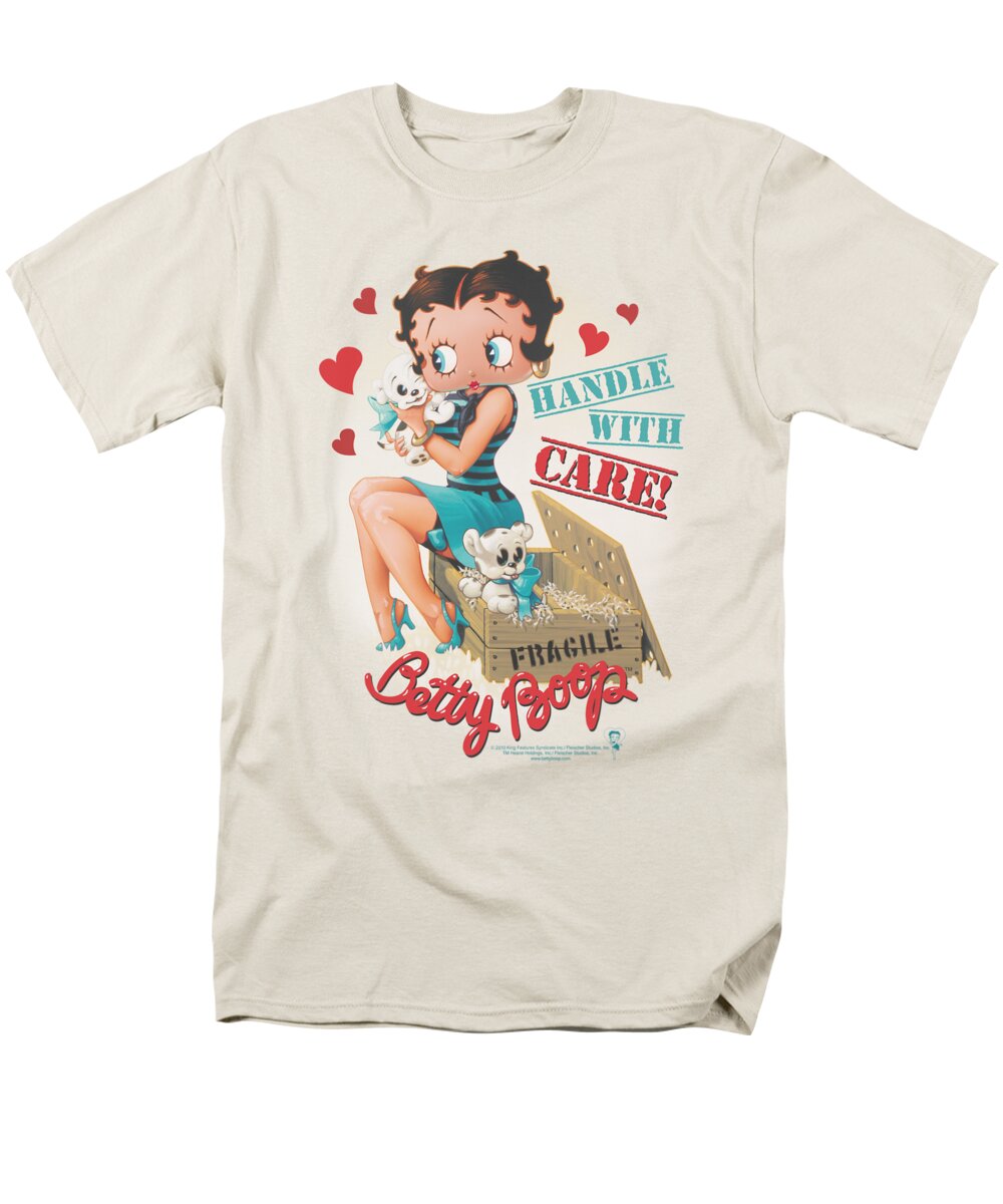 Betty Boop Men's T-Shirt (Regular Fit) featuring the digital art Boop - Handle With Care by Brand A