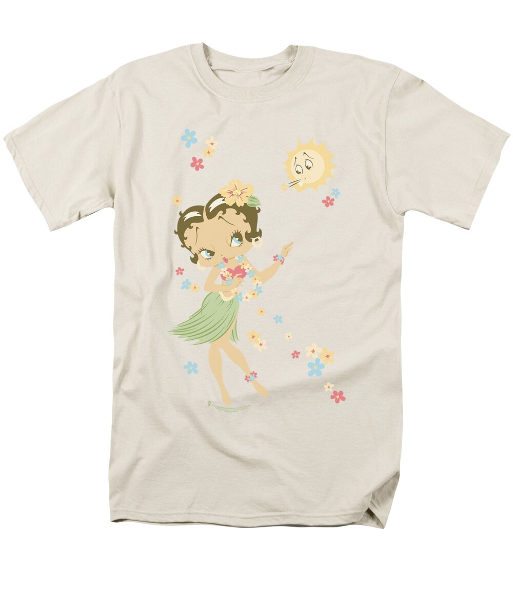 Betty Boop Men's T-Shirt (Regular Fit) featuring the digital art Boop - Hula Flowers by Brand A