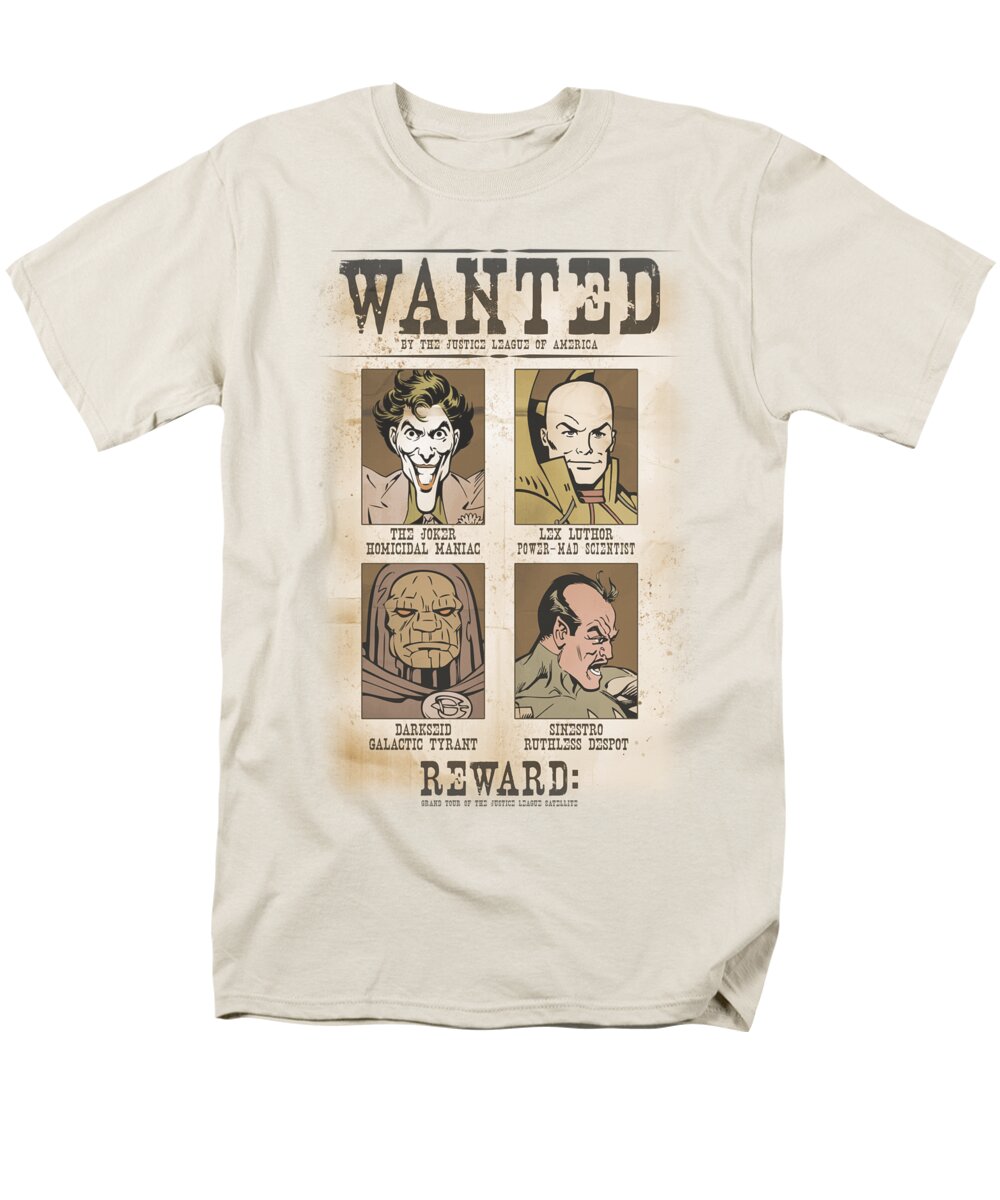 Dc Comics Men's T-Shirt (Regular Fit) featuring the digital art Dc - Wanted Poster by Brand A