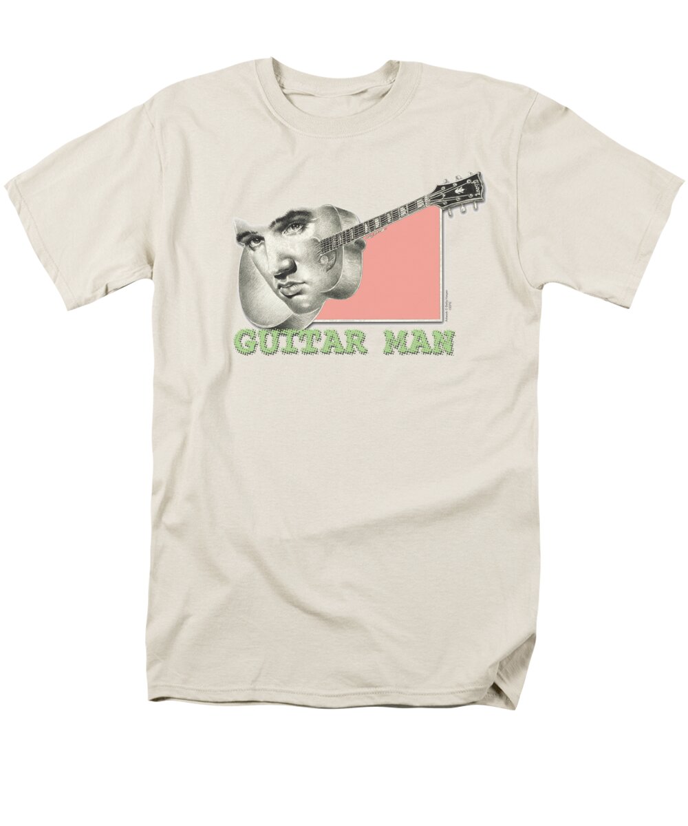  Men's T-Shirt (Regular Fit) featuring the digital art Elvis - Guitar Man by Brand A