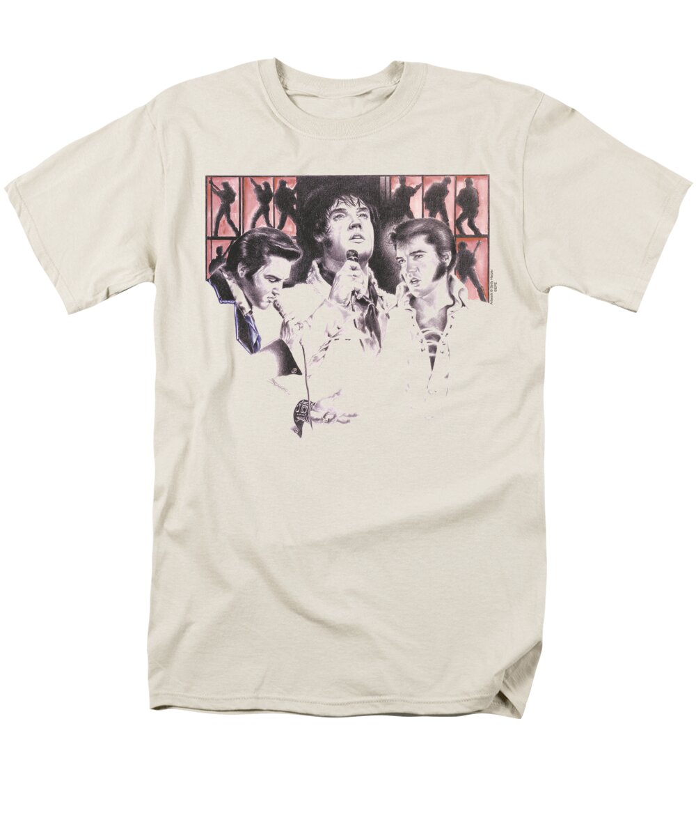  Men's T-Shirt (Regular Fit) featuring the digital art Elvis - In Concert by Brand A