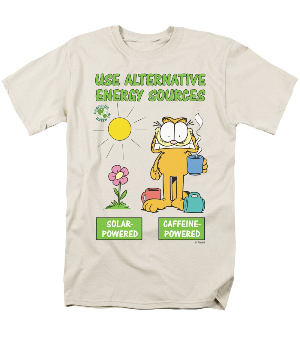 Garfield Men's T-Shirt (Regular Fit) featuring the digital art Garfield - Alternative Energy by Brand A