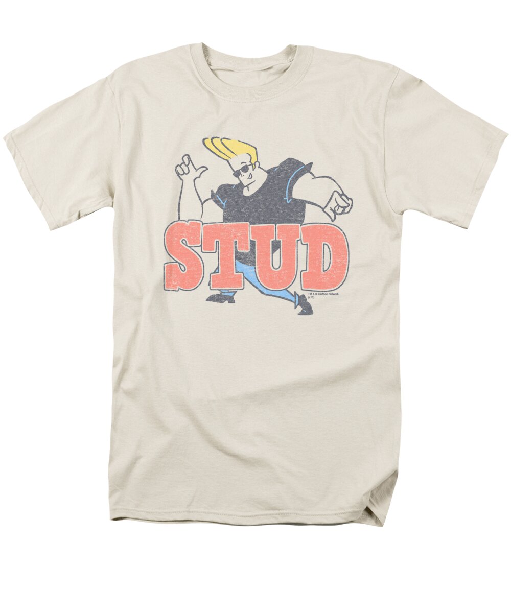 Johnny Bravo Men's T-Shirt (Regular Fit) featuring the digital art Johnny Bravo - Stud by Brand A