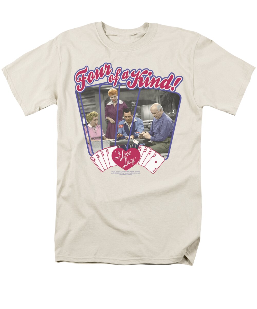 I Love Lucy Men's T-Shirt (Regular Fit) featuring the digital art Lucy - Four Of A Kind by Brand A