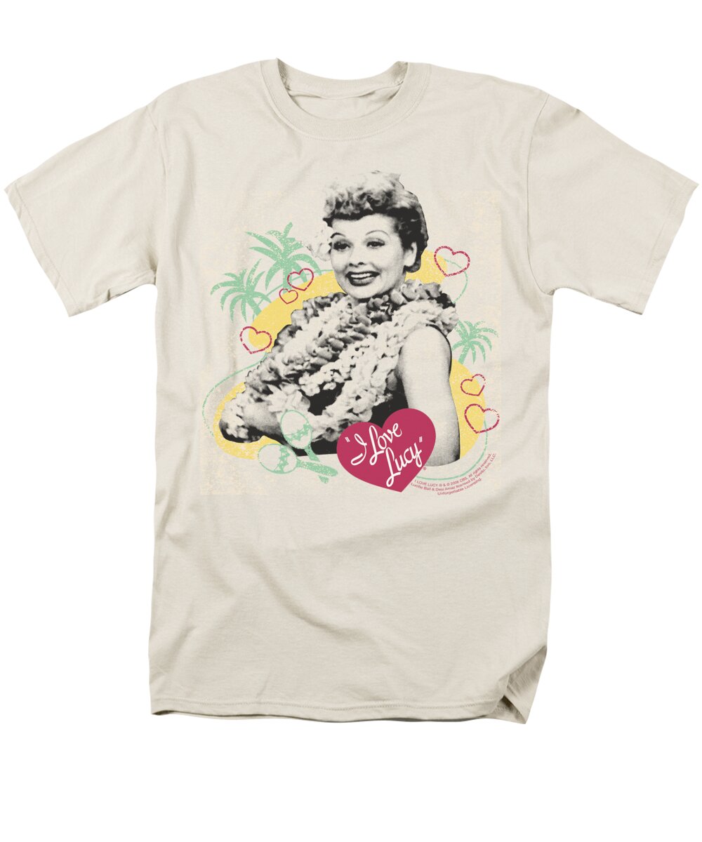 I Love Lucy Men's T-Shirt (Regular Fit) featuring the digital art Lucy - Luau Graphic by Brand A