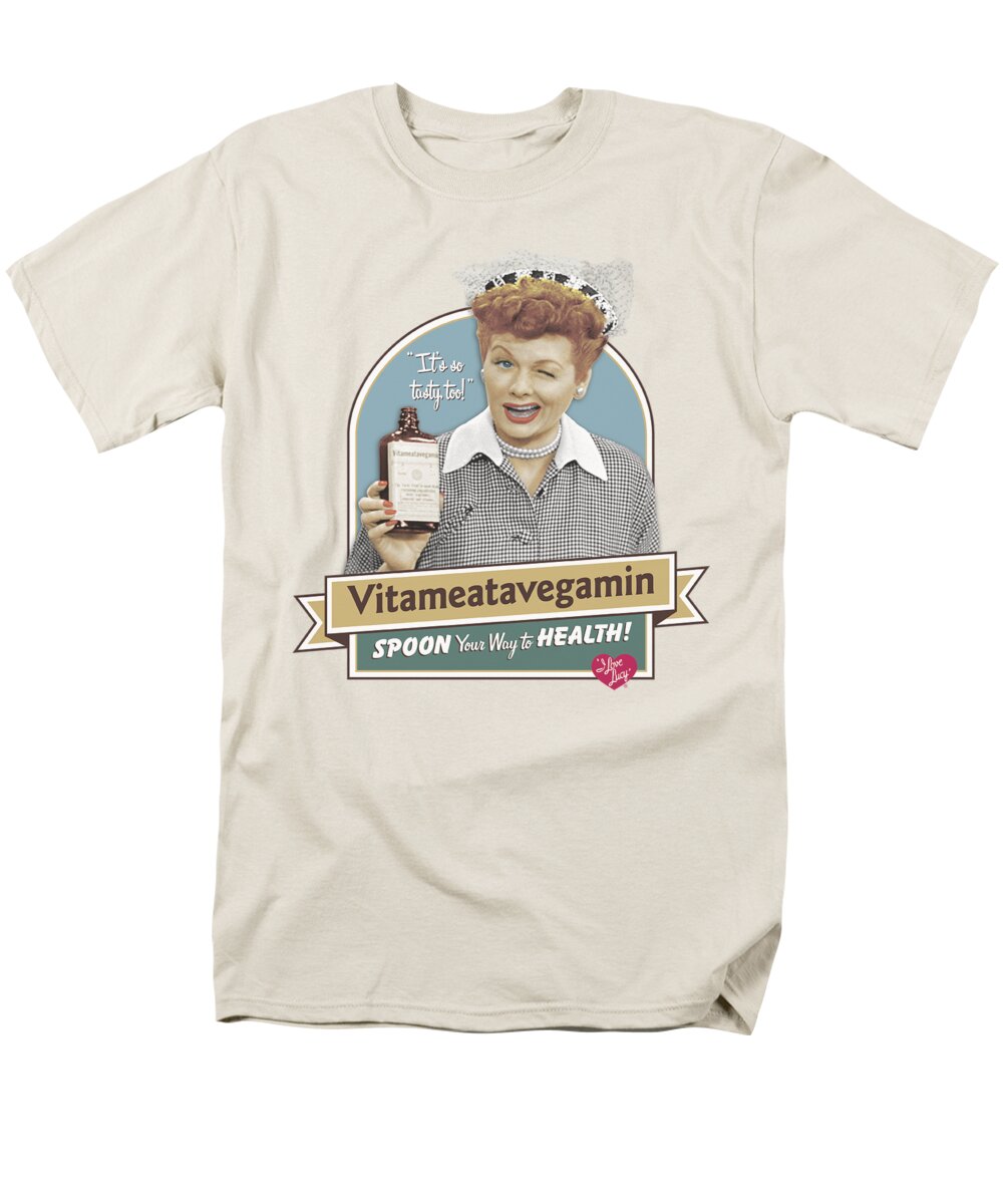 I Love Lucy Men's T-Shirt (Regular Fit) featuring the digital art Lucy - Spoon To Health by Brand A