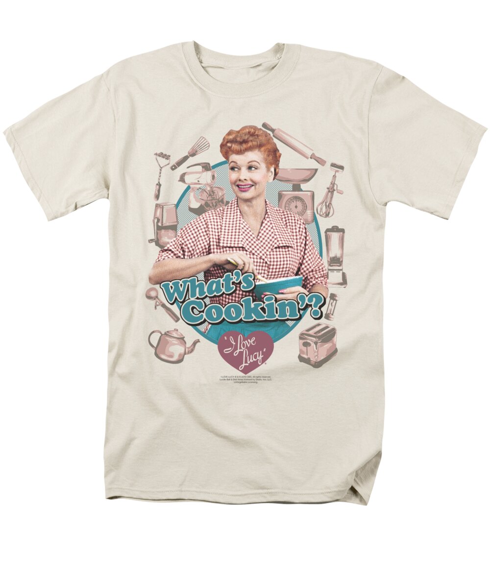 I Love Lucy Men's T-Shirt (Regular Fit) featuring the digital art Lucy - What's Cookin' by Brand A