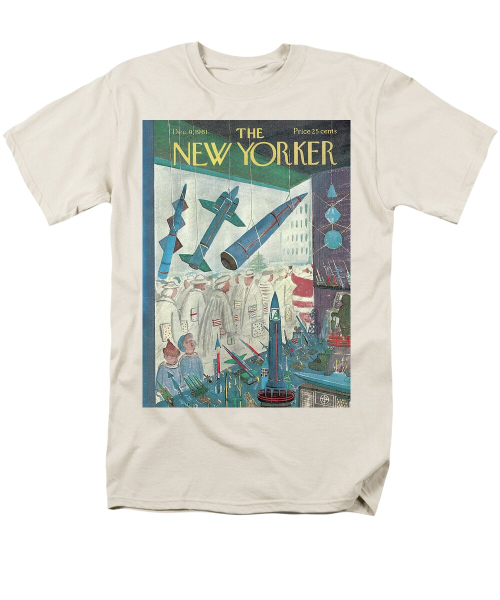 Christmas Men's T-Shirt (Regular Fit) featuring the painting New Yorker December 9th, 1961 by Anatol Kovarsky