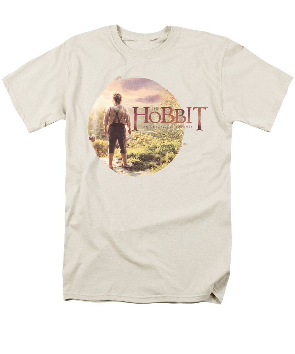 The Hobbit Men's T-Shirt (Regular Fit) featuring the digital art The Hobbit - Hobbit In Circle by Brand A