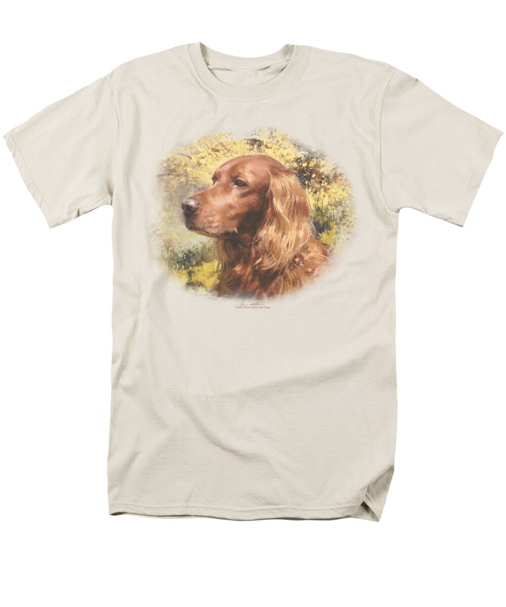 Wildlife Men's T-Shirt (Regular Fit) featuring the digital art Wildlife - Irish Setter Head by Brand A