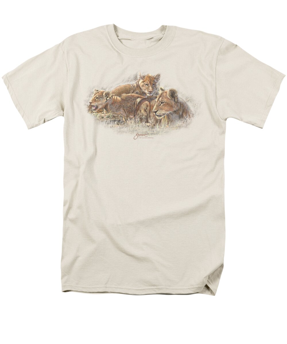 Wildlife Men's T-Shirt (Regular Fit) featuring the digital art Wildlife - Lion Cubs by Brand A