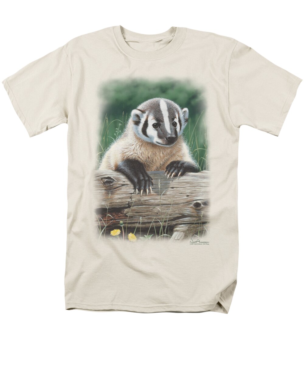 Wildlife Men's T-Shirt (Regular Fit) featuring the digital art Wildlife - Out Of The Meadow by Brand A