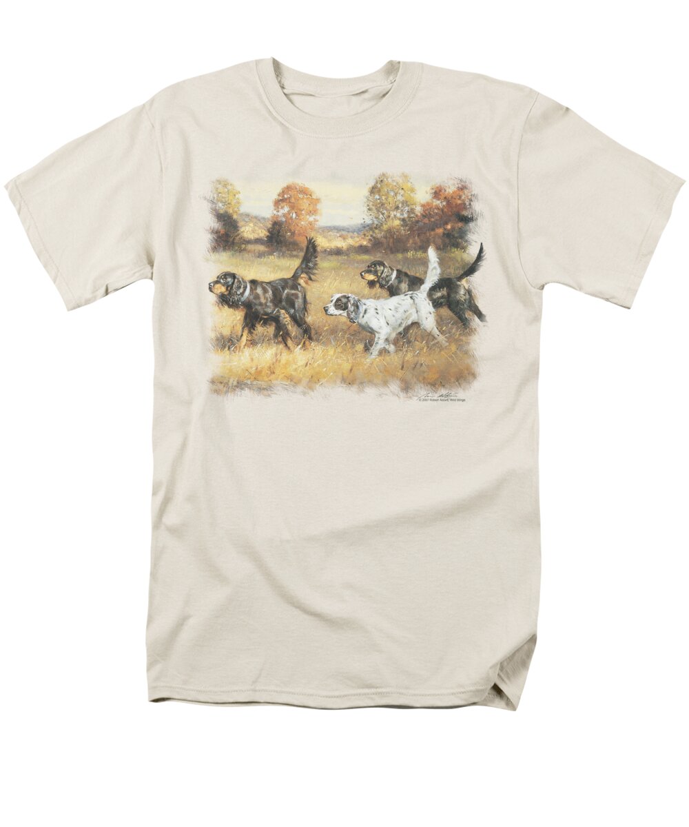 Wildlife Men's T-Shirt (Regular Fit) featuring the digital art Wildlife - Three Setters by Brand A