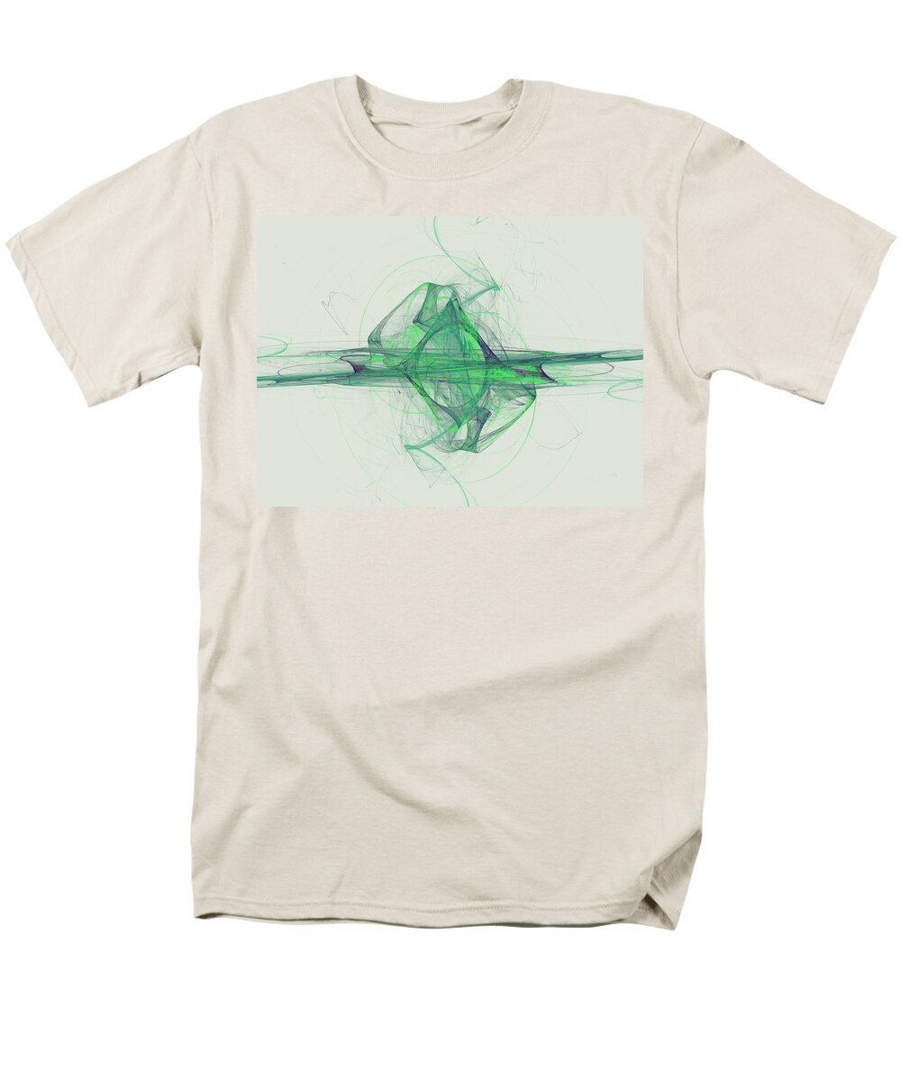 Green Men's T-Shirt (Regular Fit) featuring the digital art Green Goo by Frederic Durville