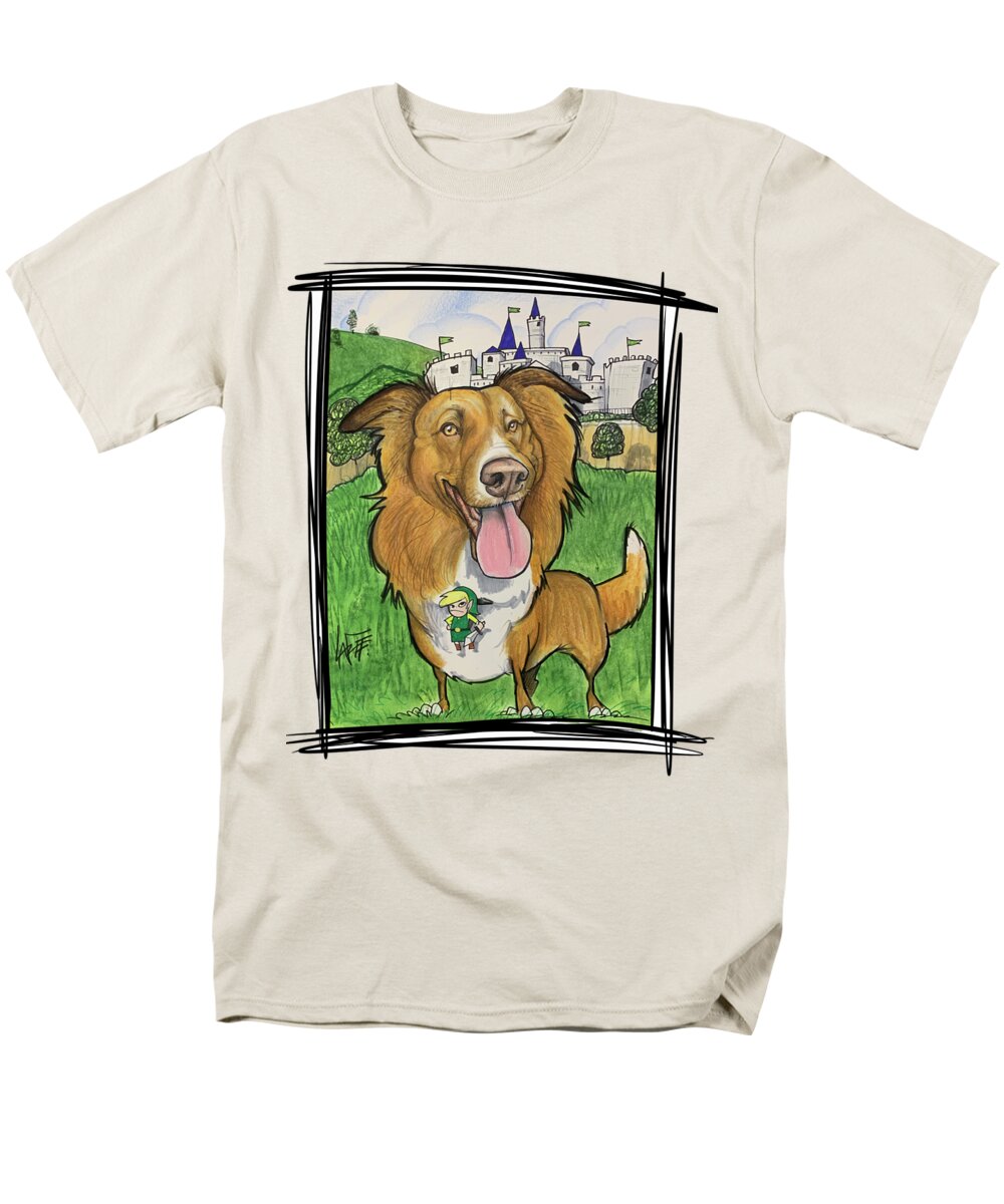 Spengler Men's T-Shirt (Regular Fit) featuring the drawing Spengler 5238 by Canine Caricatures By John LaFree