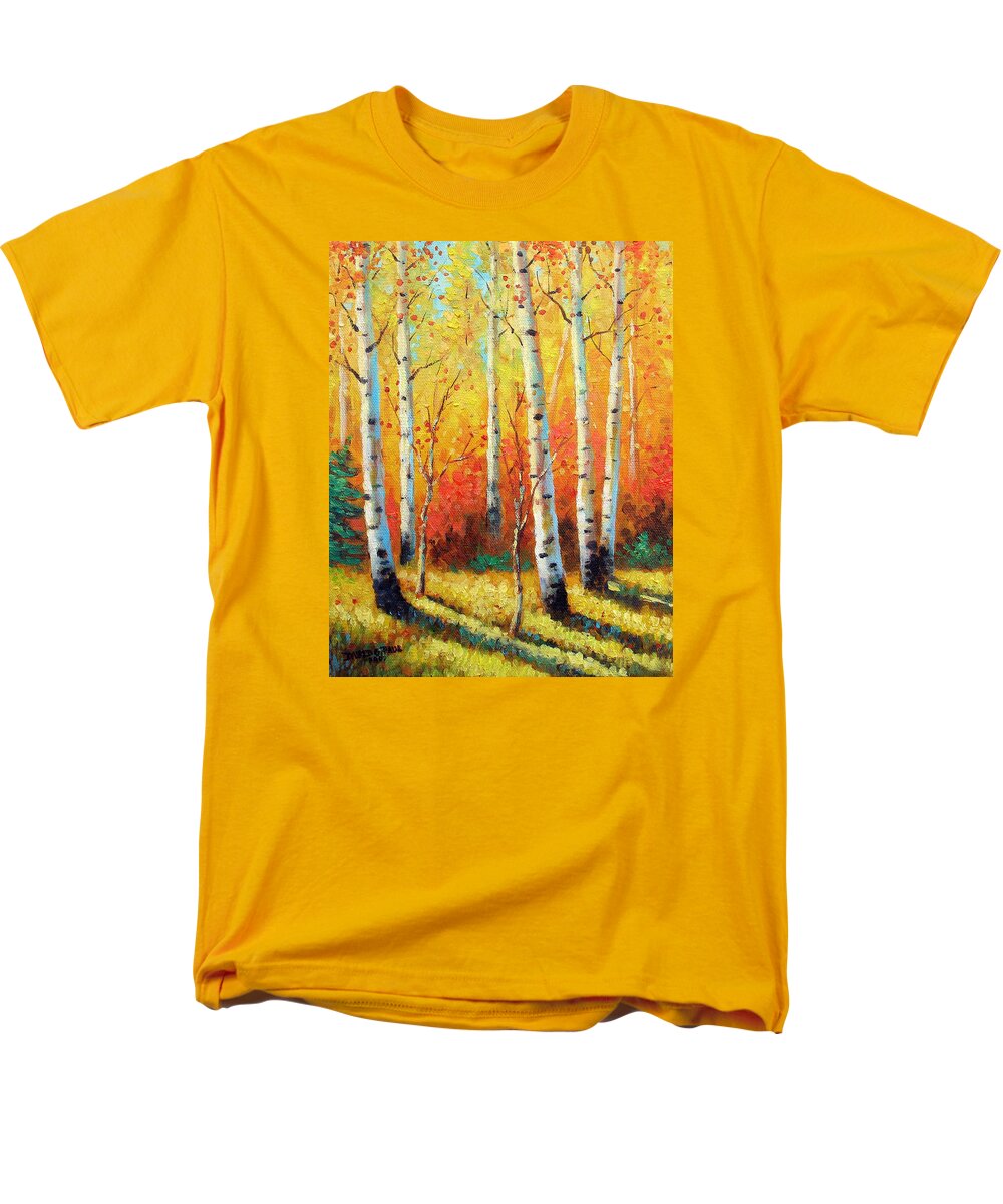 Autumn Men's T-Shirt (Regular Fit) featuring the painting Autumn's Glow by David G Paul