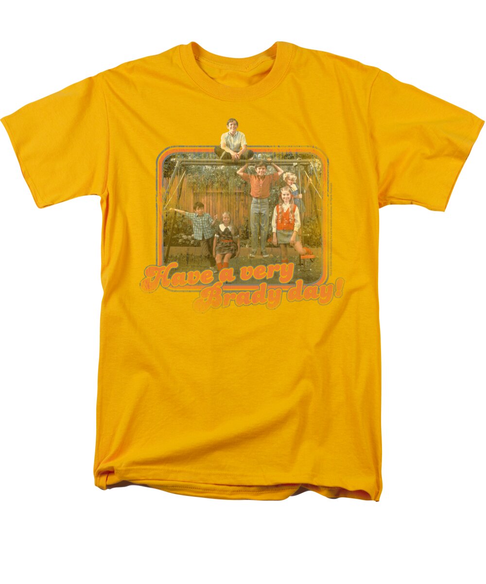 Brady Bunch Men's T-Shirt (Regular Fit) featuring the digital art Brady Bunch - Have A Very Brady Day! by Brand A