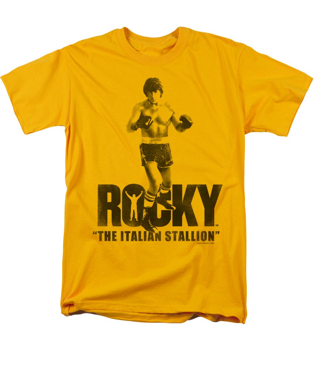 Sylvester Stallone Men's T-Shirt (Regular Fit) featuring the digital art Mgm - Rocky - The Italian Stallion by Brand A