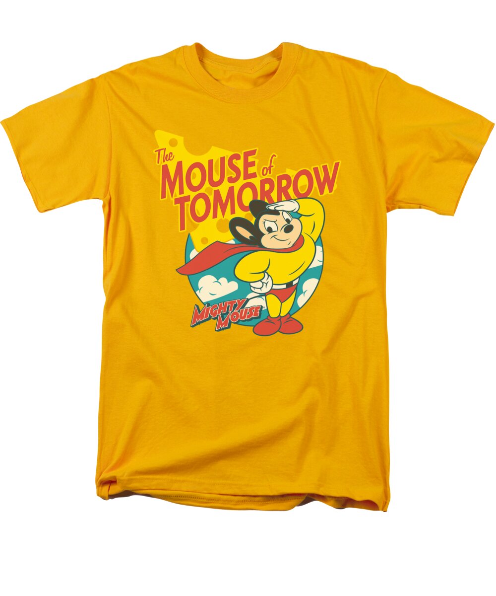 Mighty Mouse Men's T-Shirt (Regular Fit) featuring the digital art Mighty Mouse - Mouse Of Tomorrow by Brand A