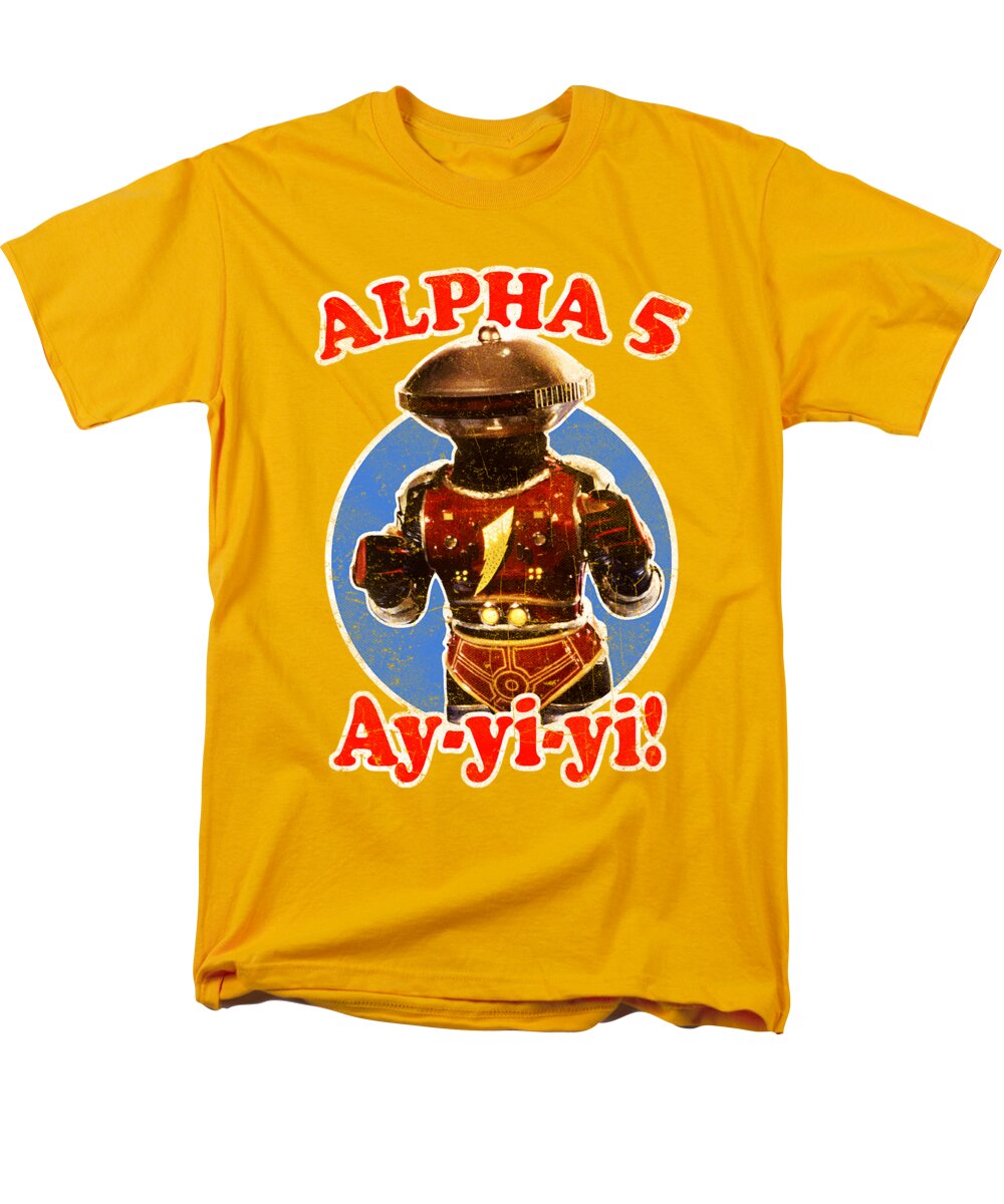  Men's T-Shirt (Regular Fit) featuring the digital art Power Rangers - Alpha 5 by Brand A