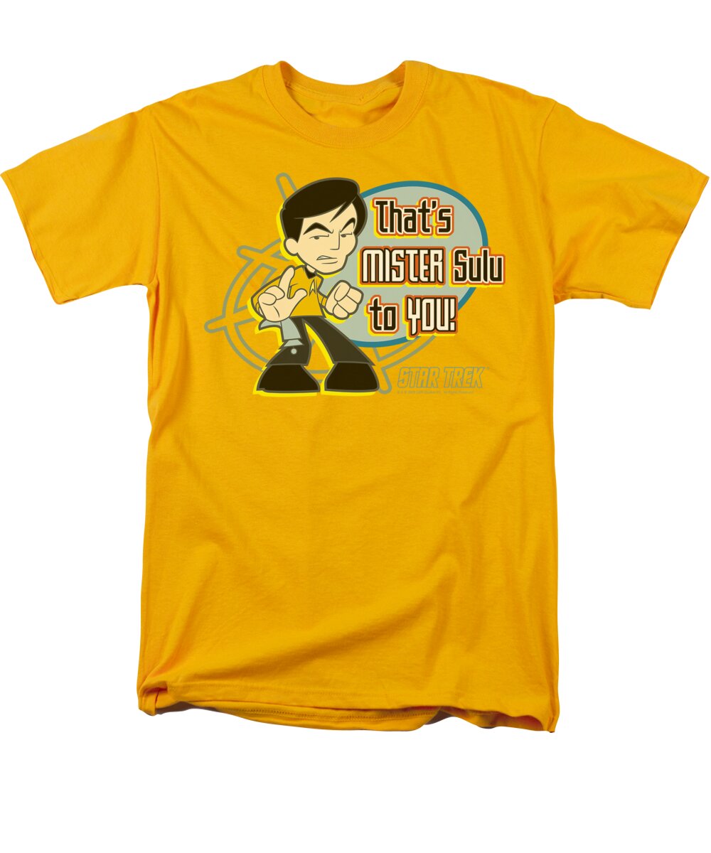 Star Trek Men's T-Shirt (Regular Fit) featuring the digital art Quogs - Mr Sulu To You by Brand A