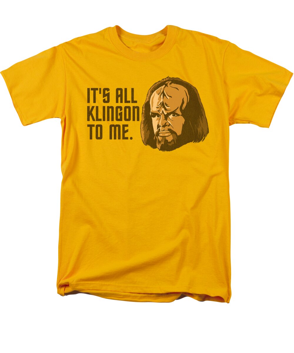 Star Trek Men's T-Shirt (Regular Fit) featuring the digital art Star Trek - All Klingon by Brand A