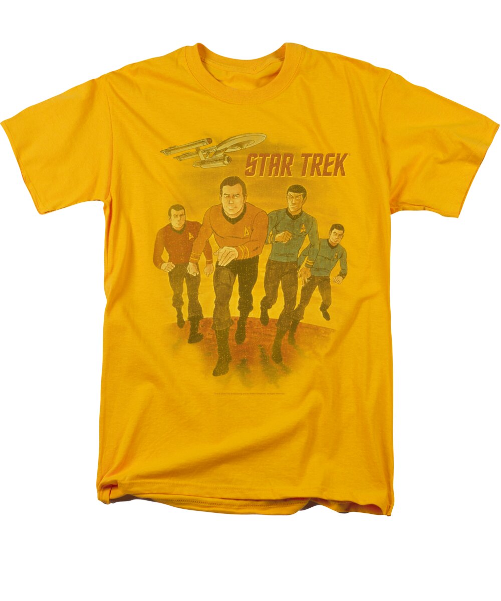Star Trek Men's T-Shirt (Regular Fit) featuring the digital art Star Trek - Animated by Brand A