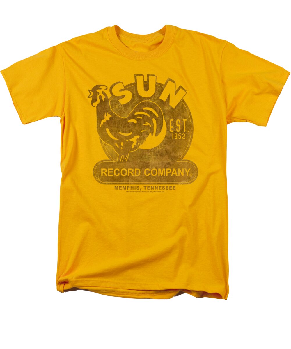 Sun Record Company Men's T-Shirt (Regular Fit) featuring the digital art Sun - Sun Record by Brand A