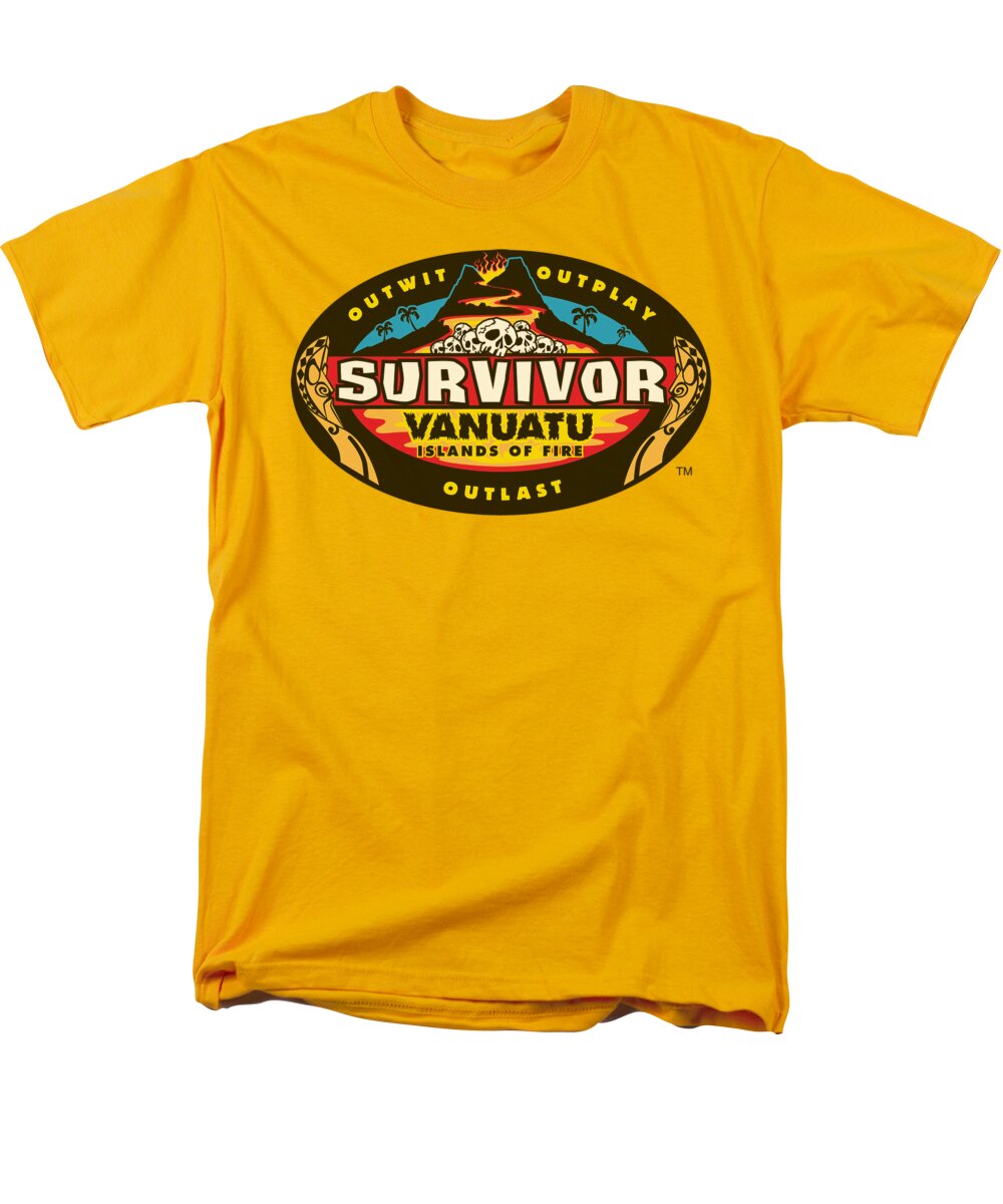 Survivor Men's T-Shirt (Regular Fit) featuring the digital art Survivor - Vanuatu by Brand A