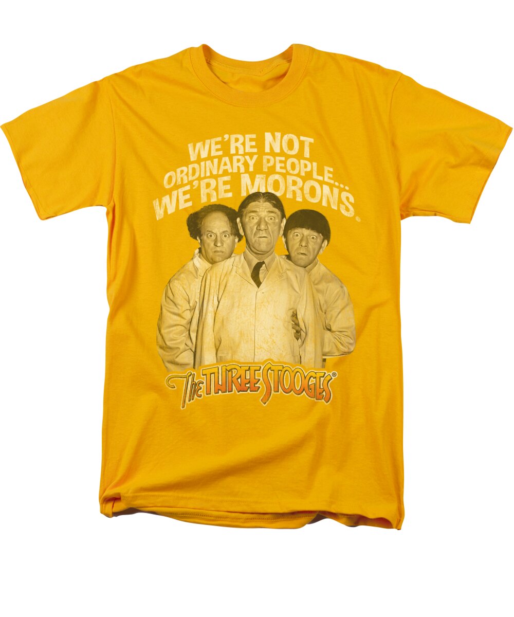 The Three Stooges Men's T-Shirt (Regular Fit) featuring the digital art Three Stooges - Morons by Brand A