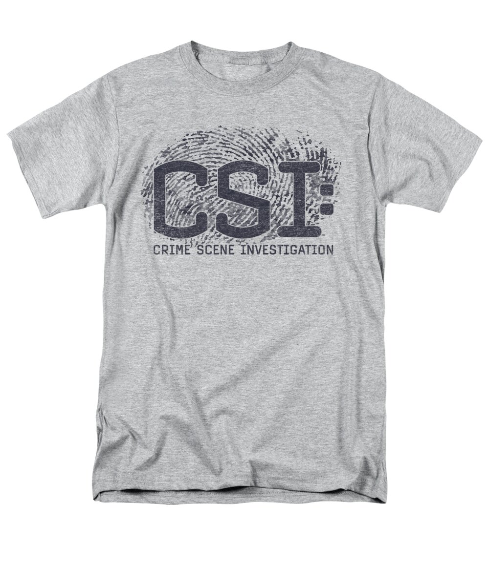 CSI Men's T-Shirt (Regular Fit) featuring the digital art Csi - Distressed Logo by Brand A