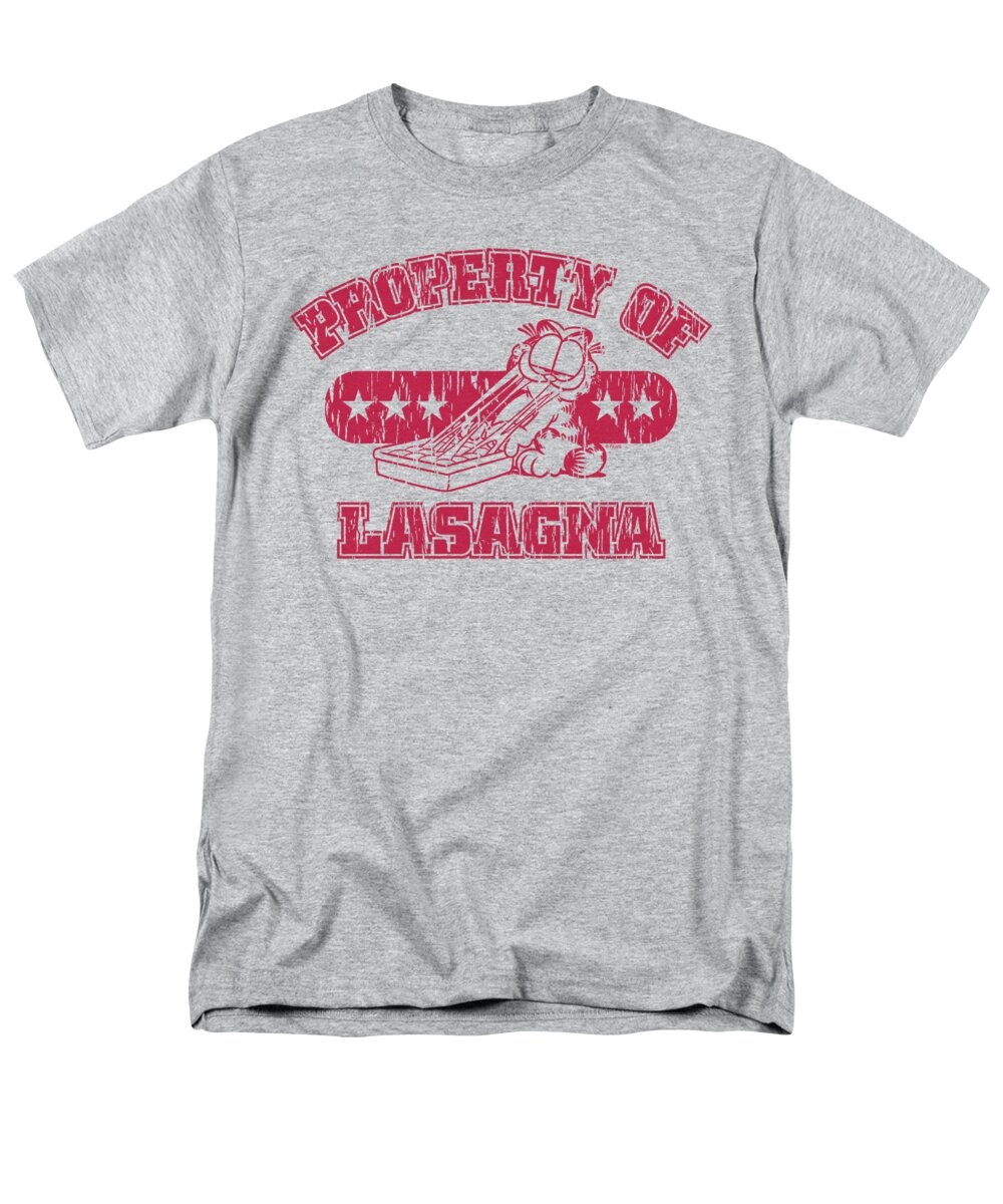 Garfield Men's T-Shirt (Regular Fit) featuring the digital art Garfield - Property Of Lasagna by Brand A