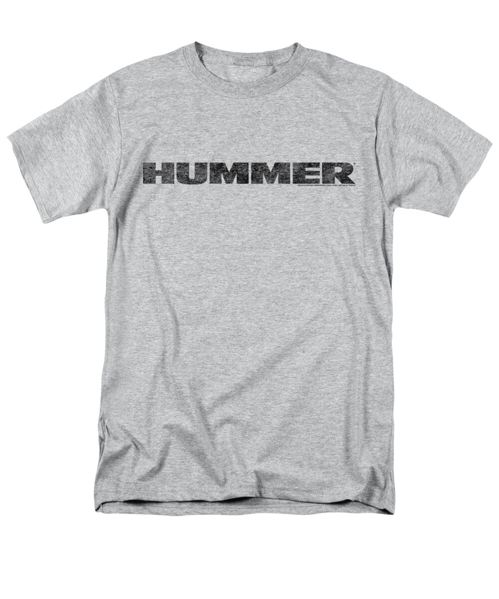 Minimalistic Men's T-Shirt (Regular Fit) featuring the digital art Hummer - Distressed Hummer Logo by Brand A