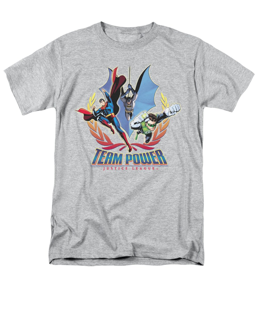 Justice League Of America Men's T-Shirt (Regular Fit) featuring the digital art Jla - Team Power by Brand A