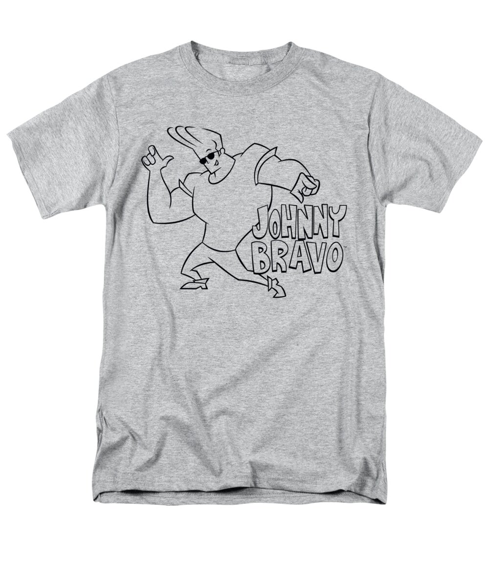  Men's T-Shirt (Regular Fit) featuring the digital art Johnny Bravo - Jb Line Art by Brand A