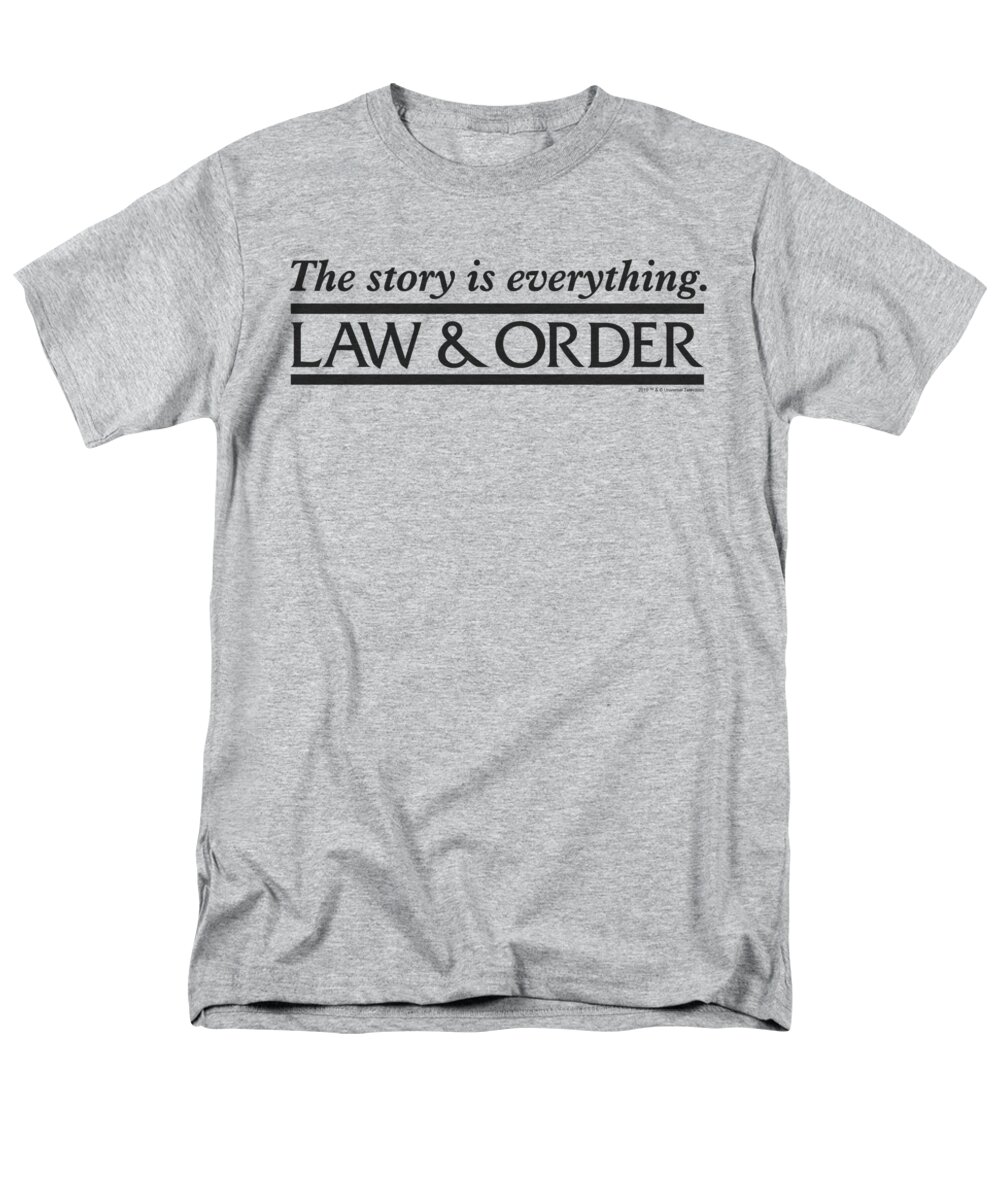 Law And Order Men's T-Shirt (Regular Fit) featuring the digital art Law And Order - Story by Brand A