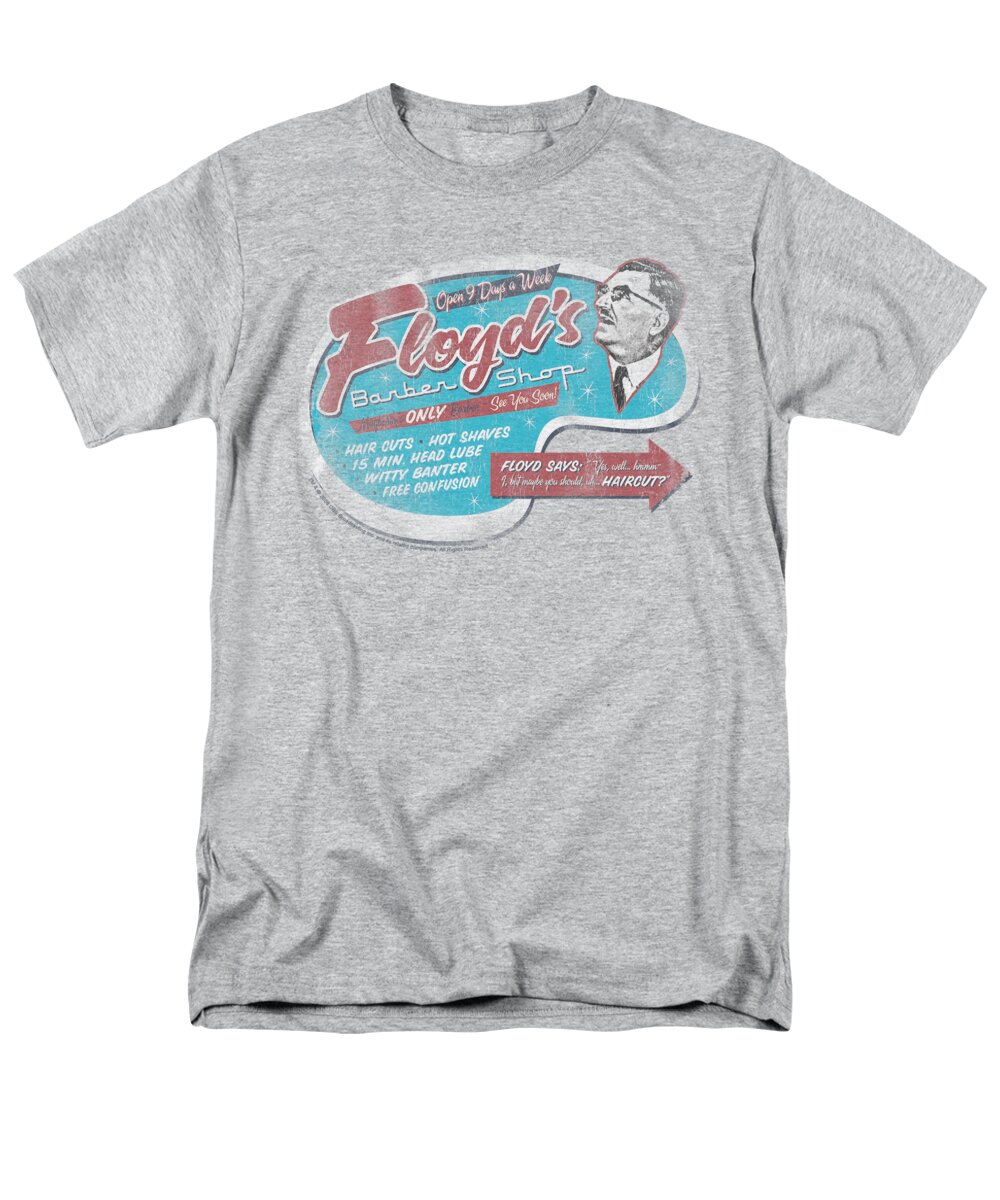 Andy Griffith Men's T-Shirt (Regular Fit) featuring the digital art Mayberry - Floyd's Barber Shop by Brand A