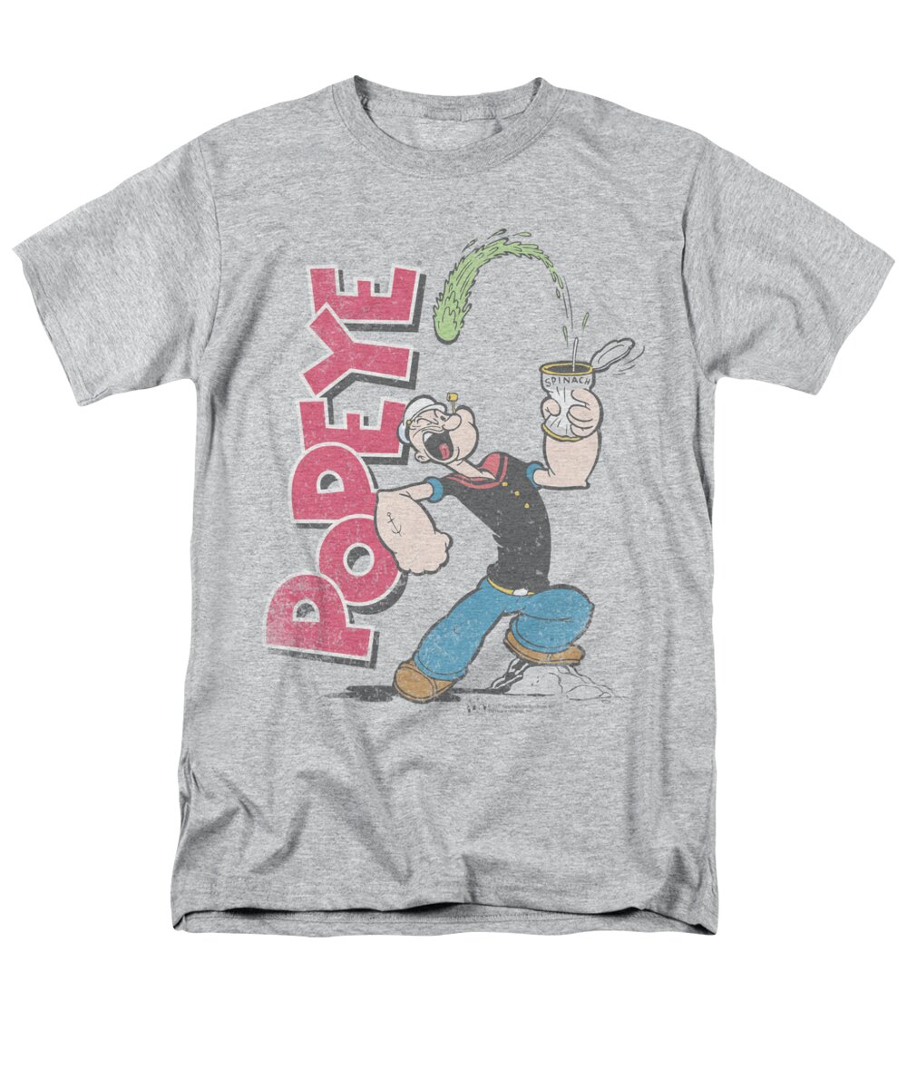 Popeye Men's T-Shirt (Regular Fit) featuring the digital art Popeye - Spinach Power by Brand A