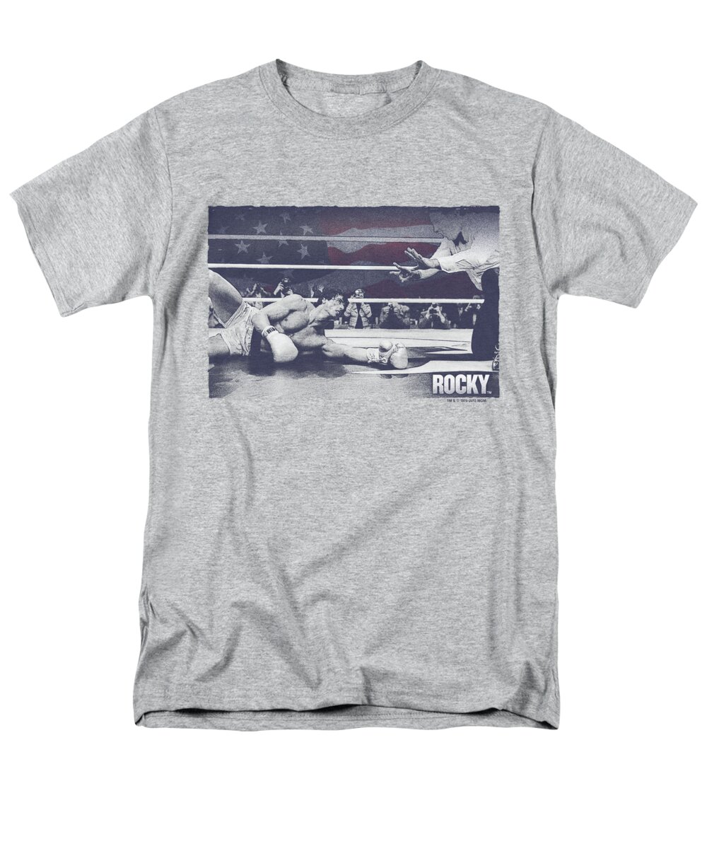 Rocky Men's T-Shirt (Regular Fit) featuring the digital art Rocky - American Will by Brand A