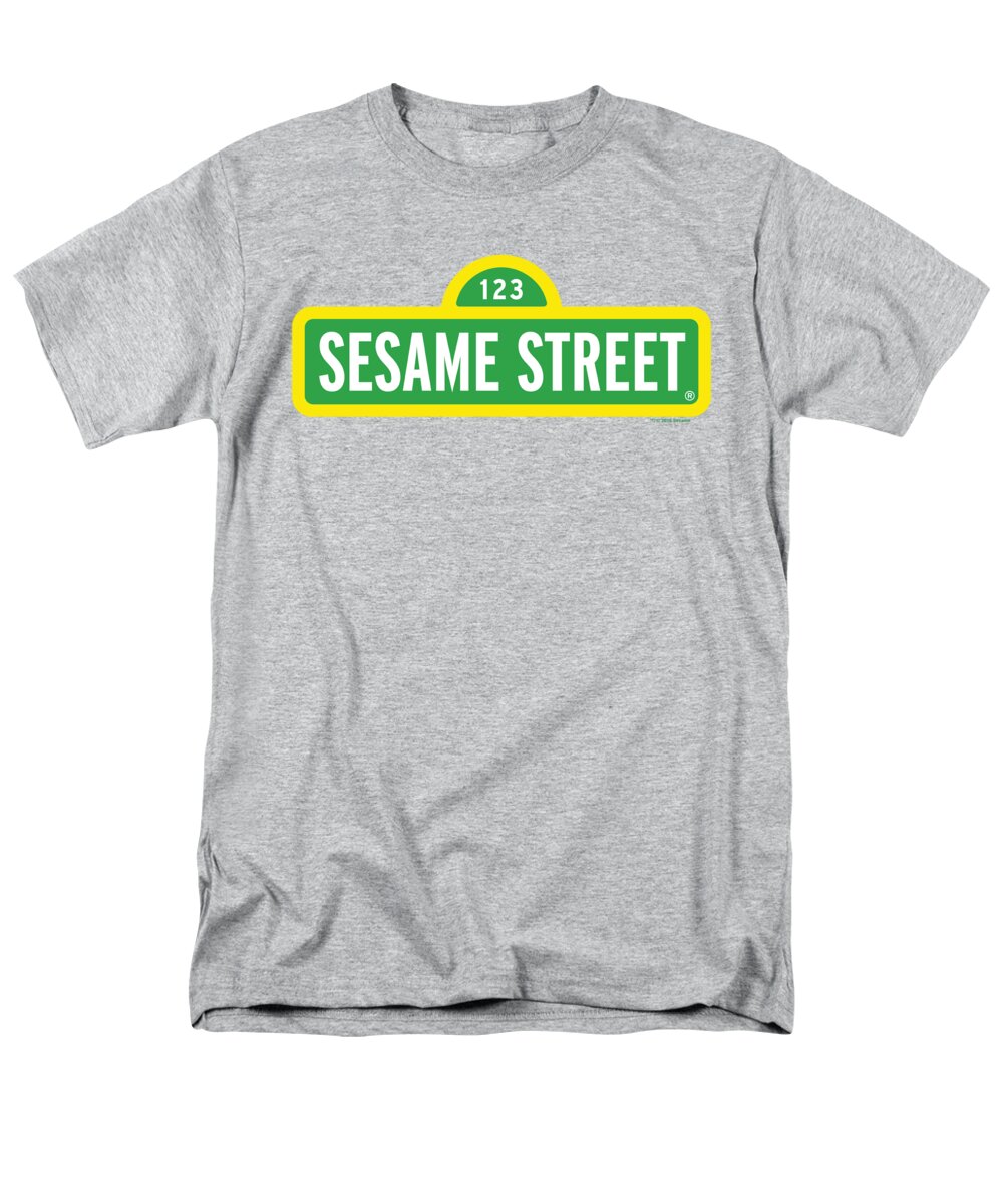 Sesame Street Men's T-Shirt (Regular Fit) featuring the digital art Sesame Street - Logo by Brand A