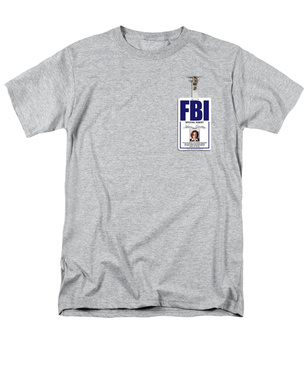  Men's T-Shirt (Regular Fit) featuring the digital art X Files - Scully Badge by Brand A