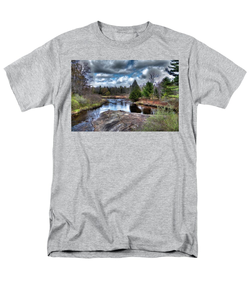 Big Woodhull Creek Men's T-Shirt (Regular Fit) featuring the photograph Big Woodhull Creek by David Patterson